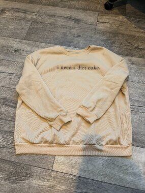 "I Need A Diet Coke" Funny Sweatshirt Shein Curve Womens 3XL Polyester